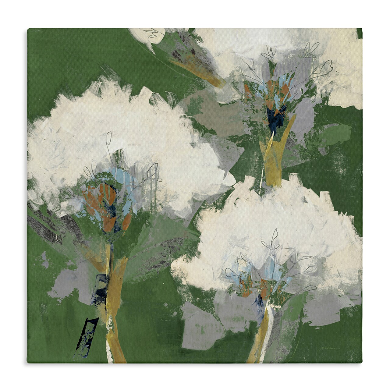 Stupell Industries Abstract Flower Buds Canvas Wall Art Design by Liz Jardine